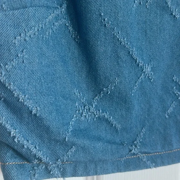 Kirious Los Angeles Blue Denim Textured Zip Back Top Excellent Condition Size XS - Picture 3 of 9